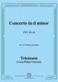 Concerto in d minor,TWV 52:d1,for 2 Clarinets and Strings Orchestra sheet music cover